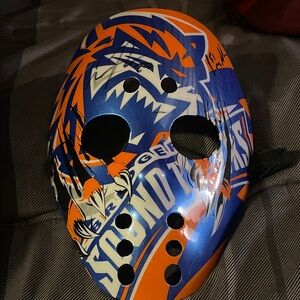 Vintage Bridgeport Sound Tigers Graphic Hockey Mask (Signed)